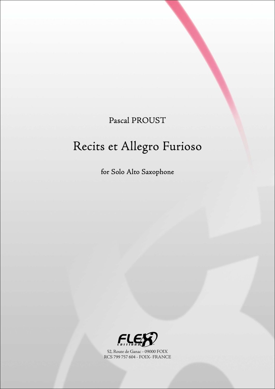 RECITS ET ALLEGRO FURIOSO saxophone alto ou ténor